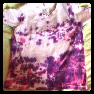 Tie-dyed toddler tee.